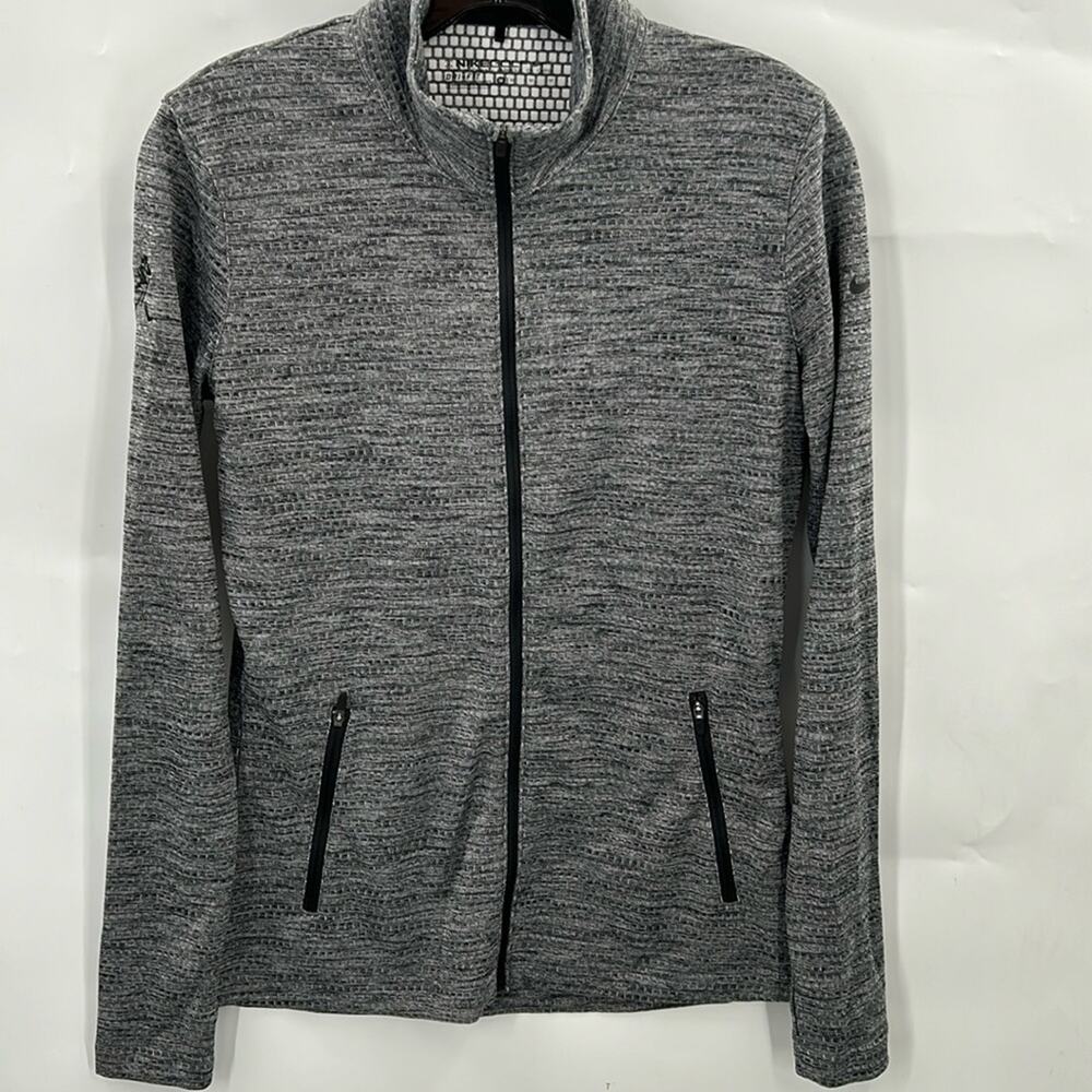 Nike Golf Dri Fit Women's Gray Long Sleeve Full Zip Activewear Jacket Medium